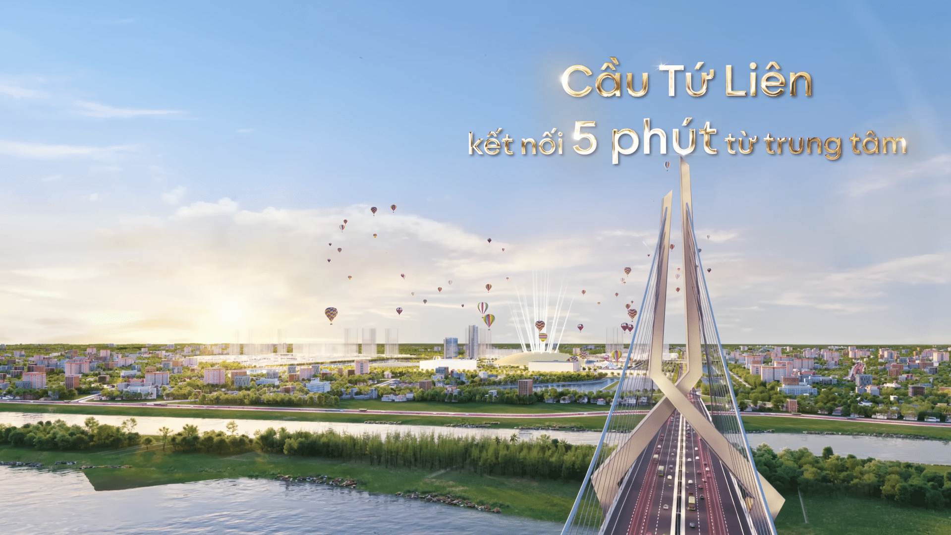 Khi hoàn thành cầu Tứ Liên sẽ rút ngắn thời gian di chuyển từ Đông Anh tới trung tâm