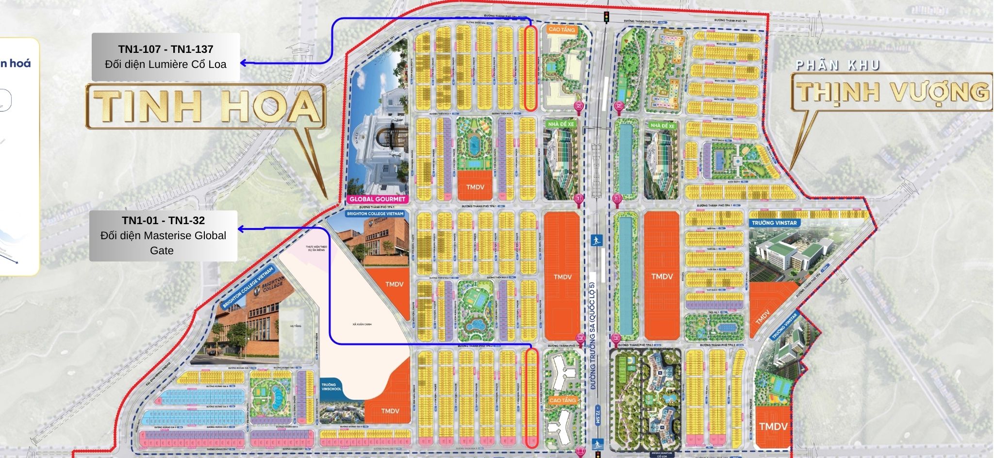 Dãy liền kề Thiên Nga 1 đối diện 4 tòa chung cư cao cấp nhất dự án, nhu cầu sử dụng dịch vụ 5 sao tăng cao