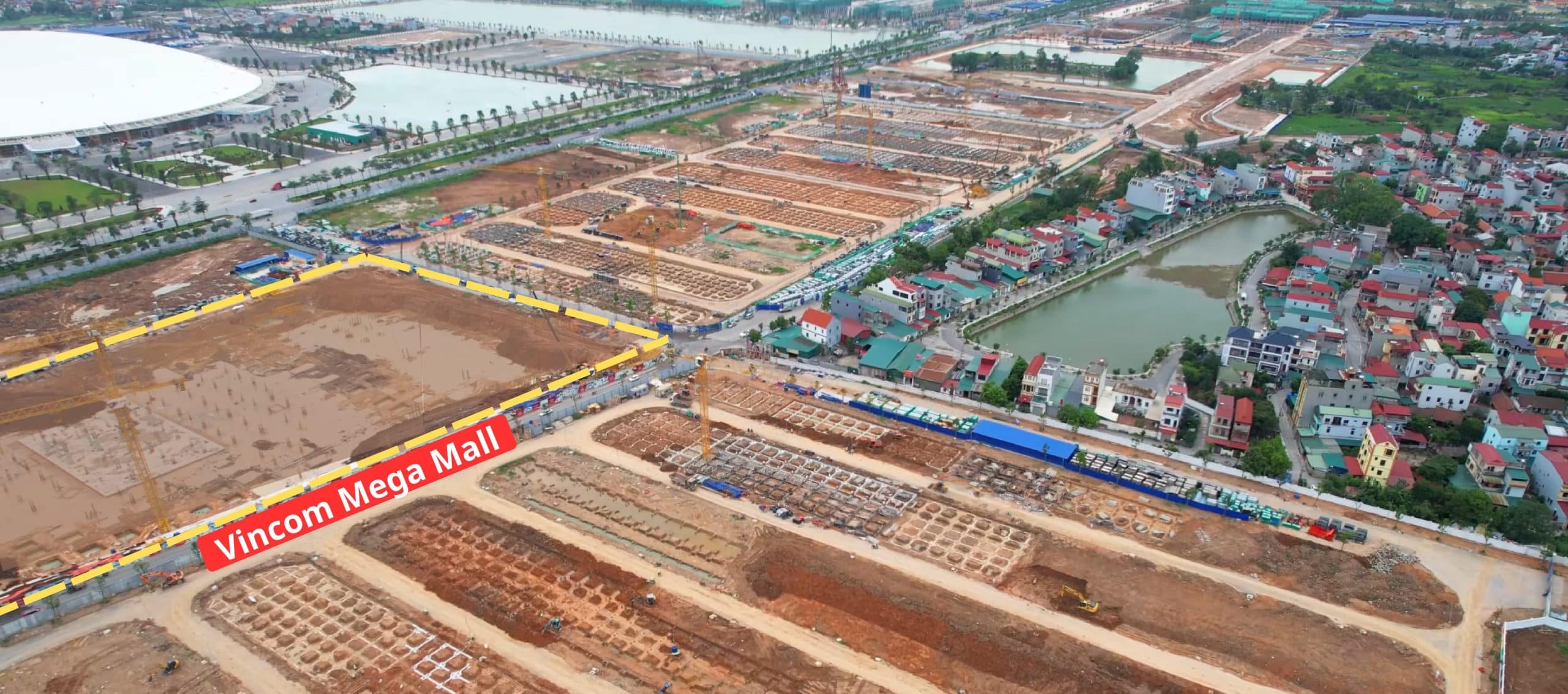 Phân khu Cát Tường hiện đang có tiến độ thi công chậm nhất