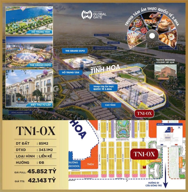 TN1-0X - Phân khu Tinh Hoa - Vinhomes Cổ Loa