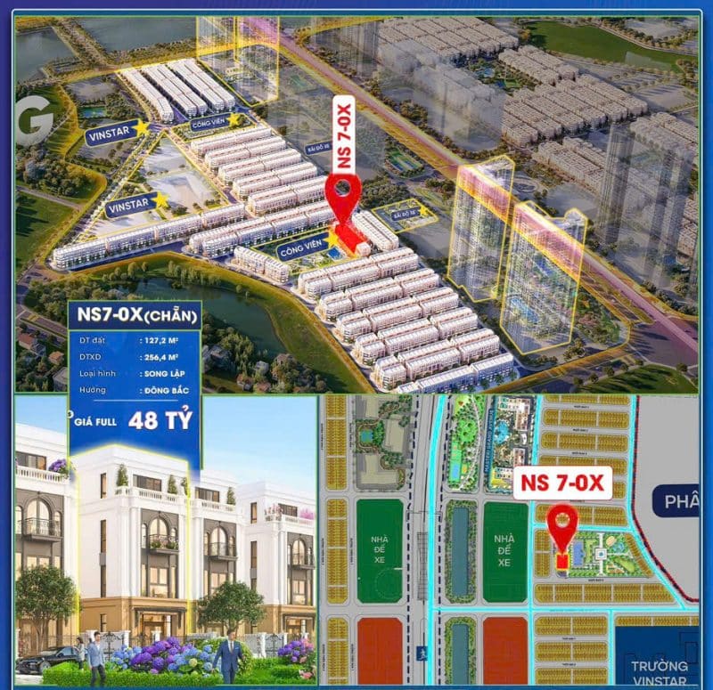 TN7-0X(CHẴN) - Phân khu Tinh Hoa - Vinhomes Cổ Loa