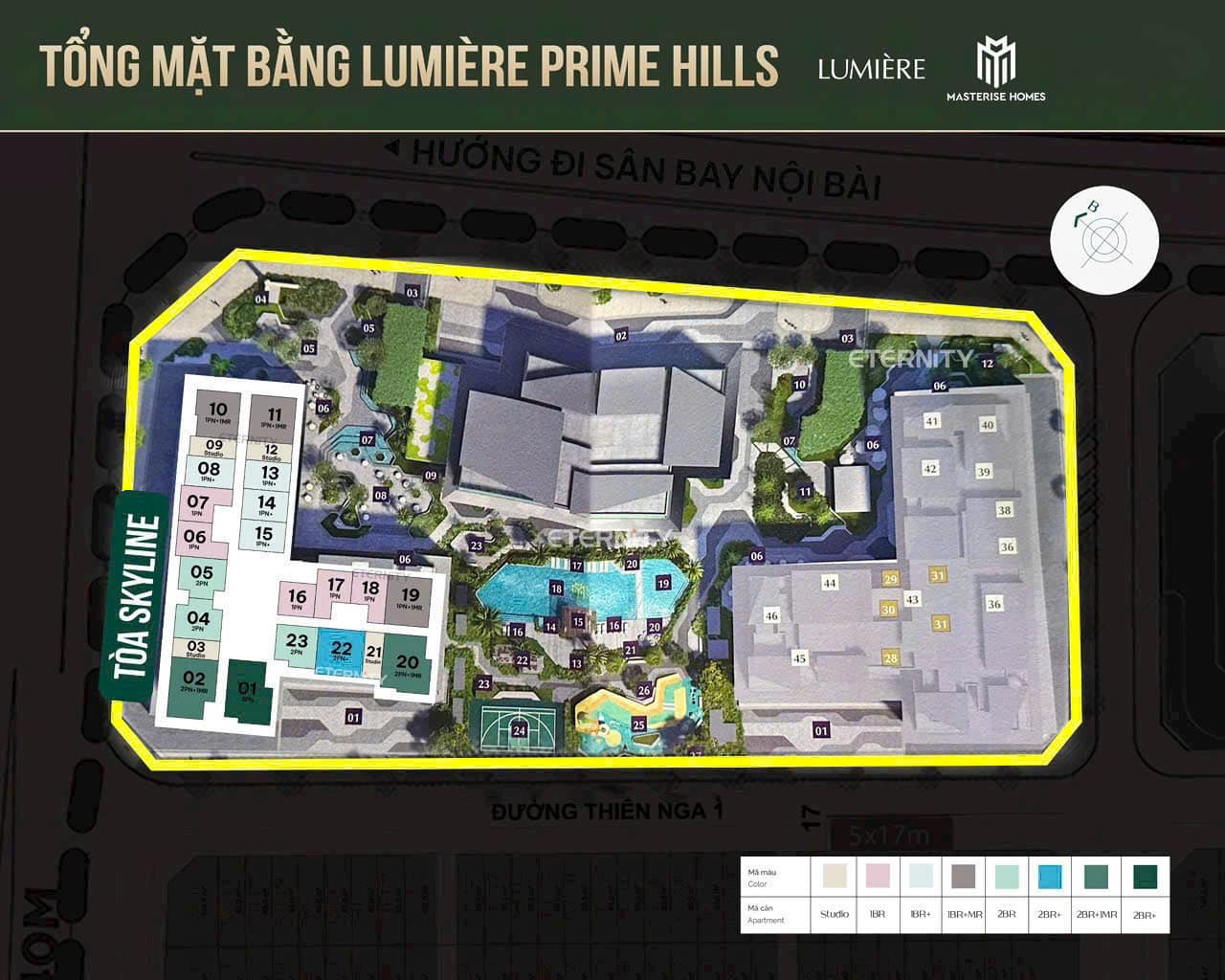 Vị trí tòa Skyline B1 Tower Lumière Prime Hills Masteri Cổ Loa-Photoroom