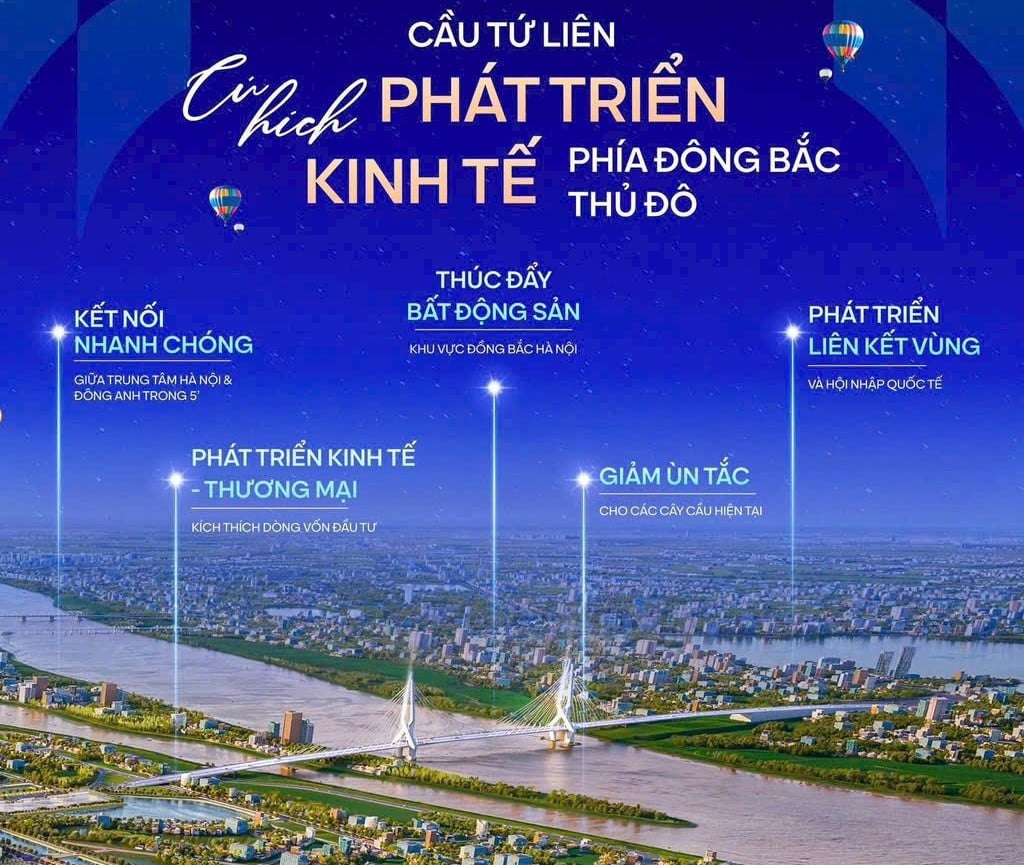 Cầu Tứ Liên là cú hích quan trọng góp phần phát triển kinh tế đô thị