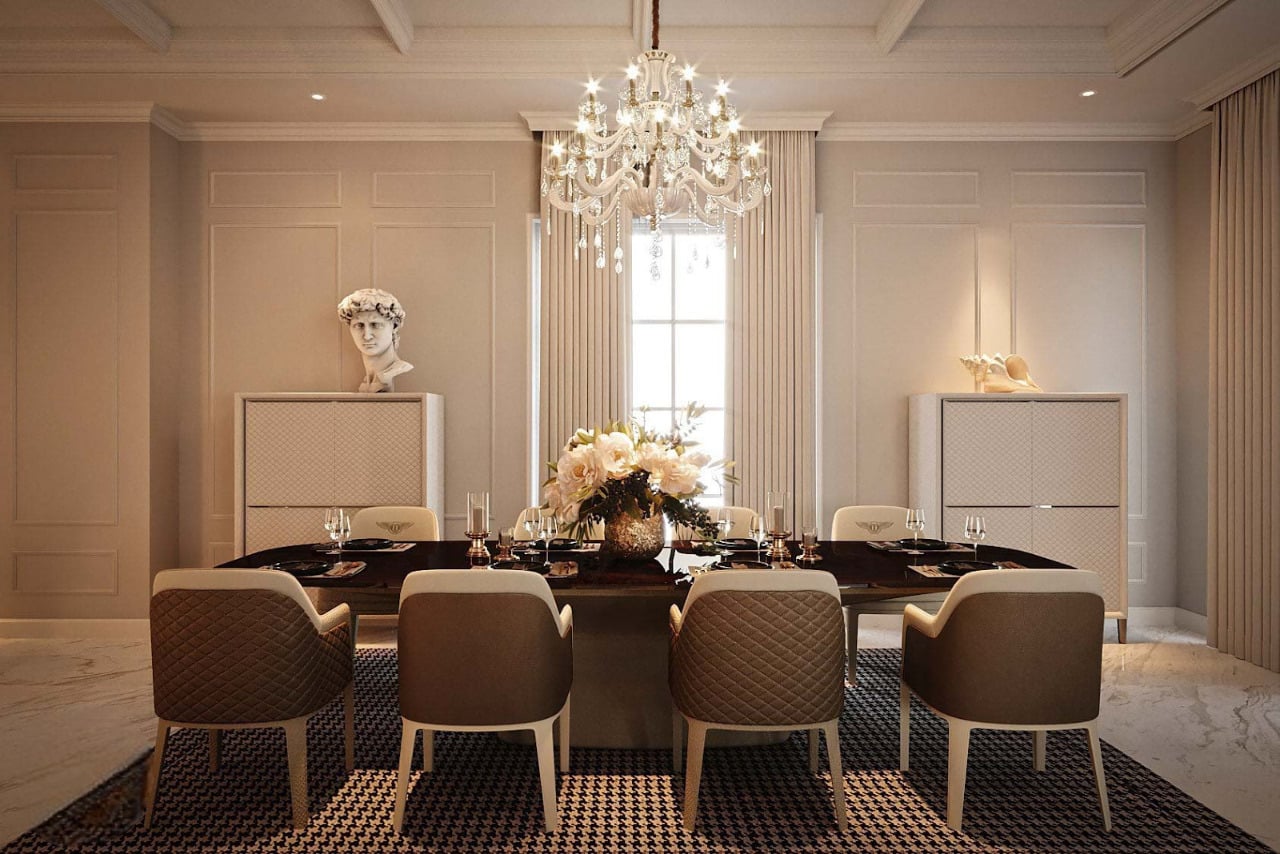 Không gian phong cách thiết kế luxury vô cùng sang trọng hoàn hảo đến từng đường nét