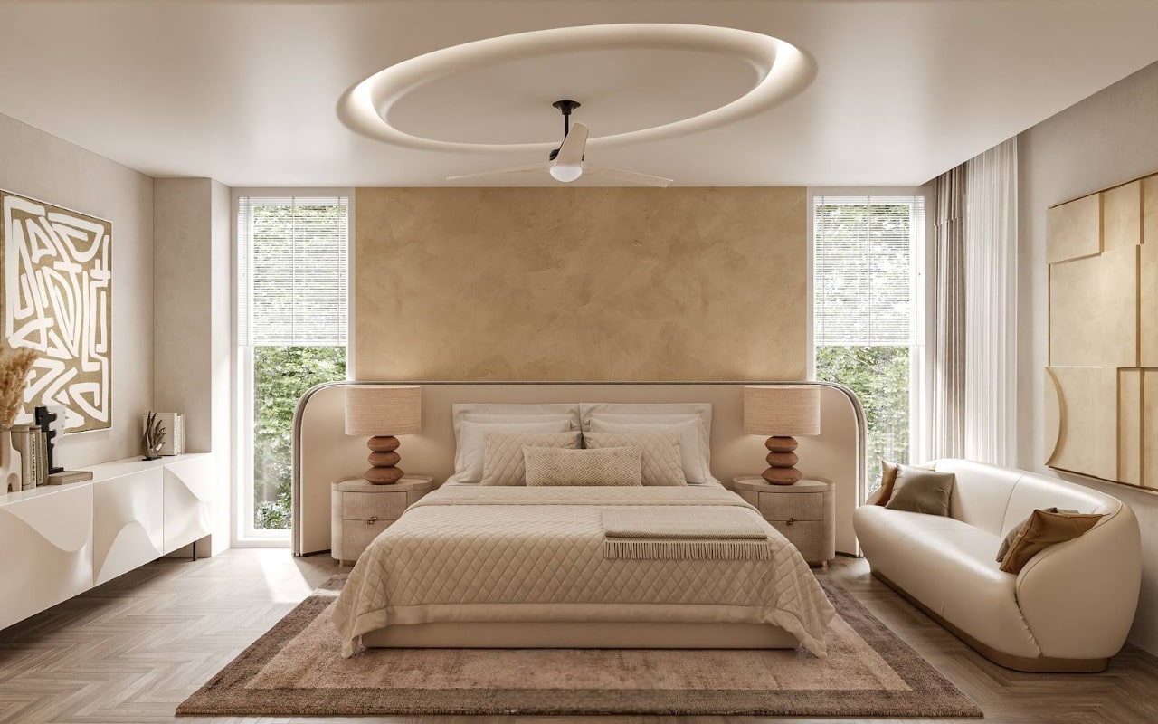 Phòng ngủ Luxury được thiết kế theo phong thủy, giúp gia chủ có giấc ngủ ngon và tài lộc dồi dào.