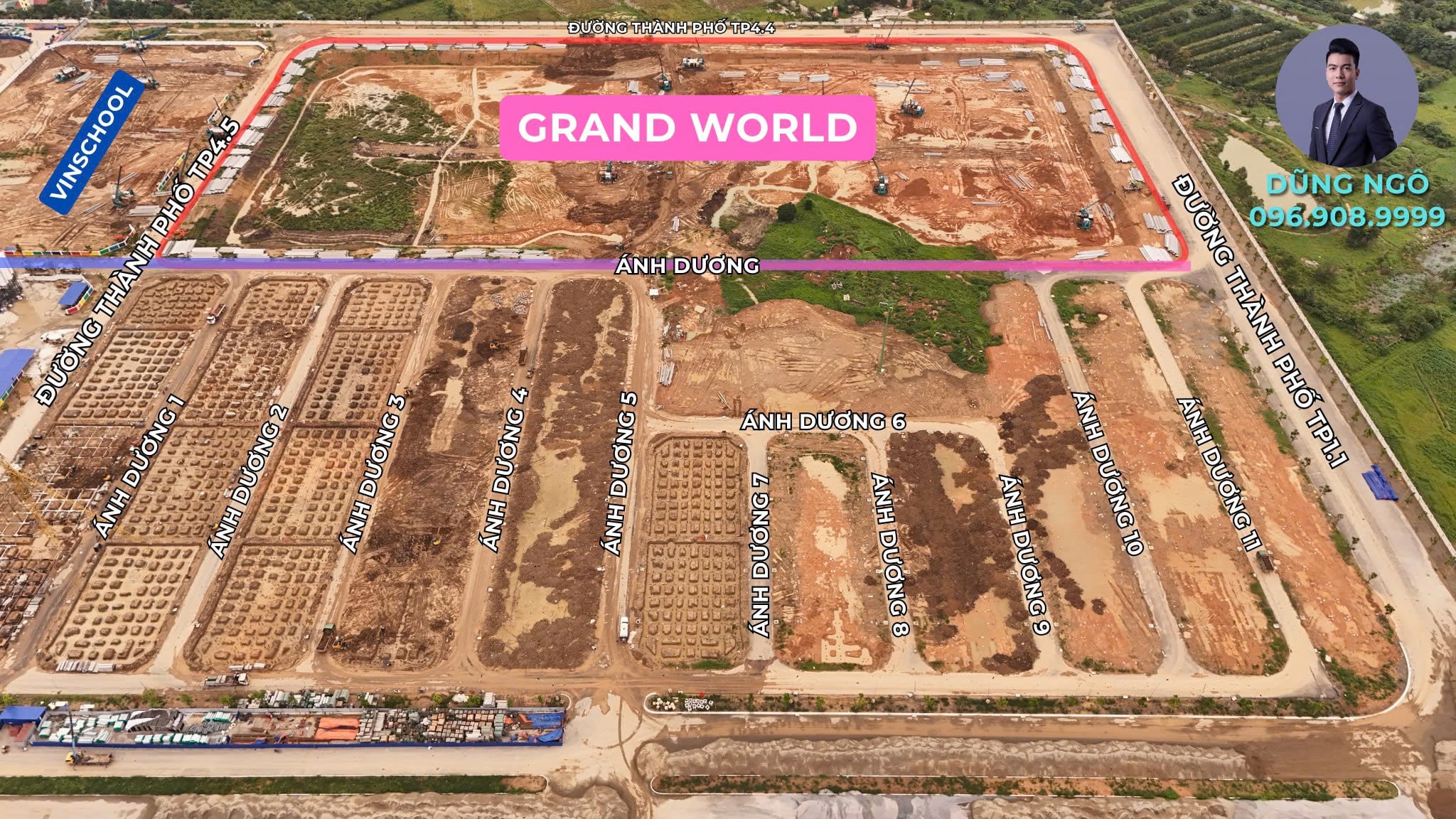 Tiến độ thực tế phân khu Thịnh Vượng