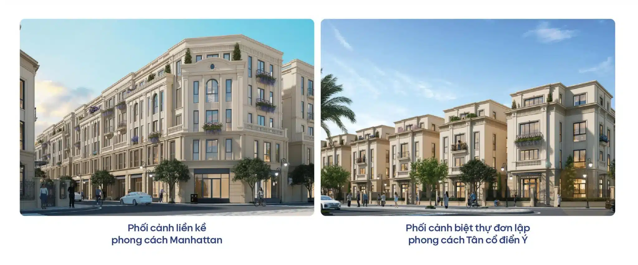 Liền kề Hoàng Gia 1 được thiết kế theo phong cách Manhattan