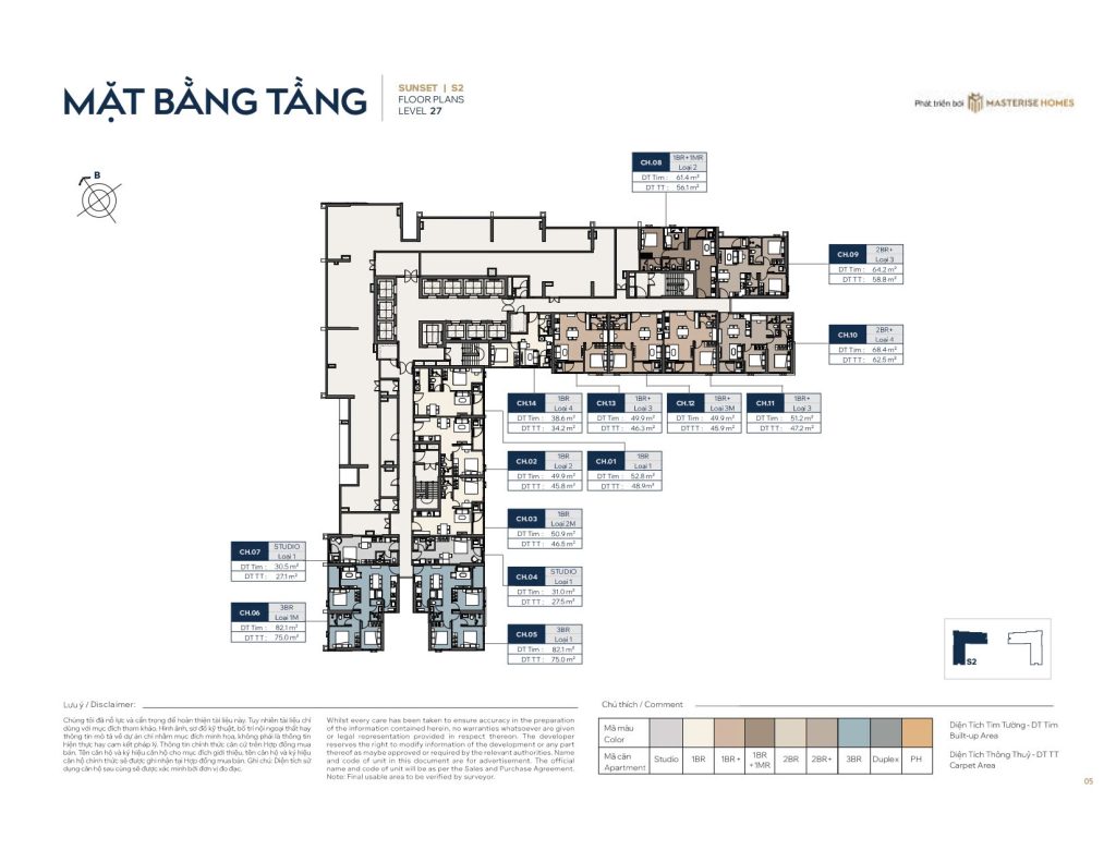 Mặt bằng tầng 27