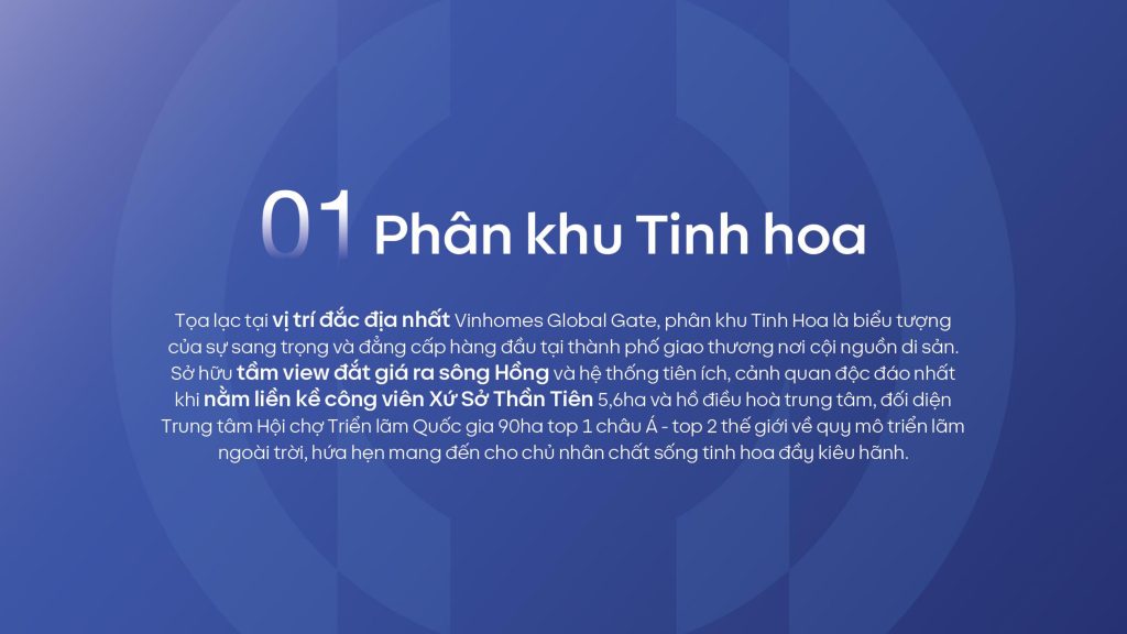 Phân khu Tinh Hoa Vinhomes Cổ Loa