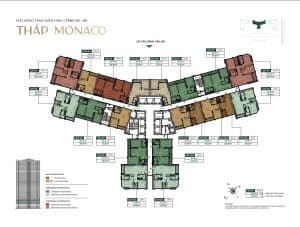 Mặt bằng tòa M2 Monaco phân khu The Cosmopolitan