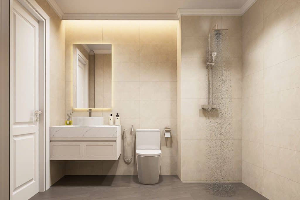 Nội thất phòng tắm quỹ căn hoàn thiện Vinhomes Cổ Loa