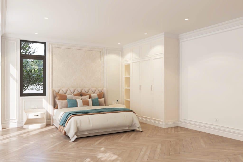 Nội thất phòng ngủ quỹ căn hoàn thiện Vinhomes Cổ Loa