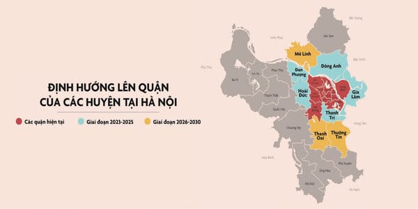 Danh sách các huyện được quy hoạch lên quận tại Hà Nội