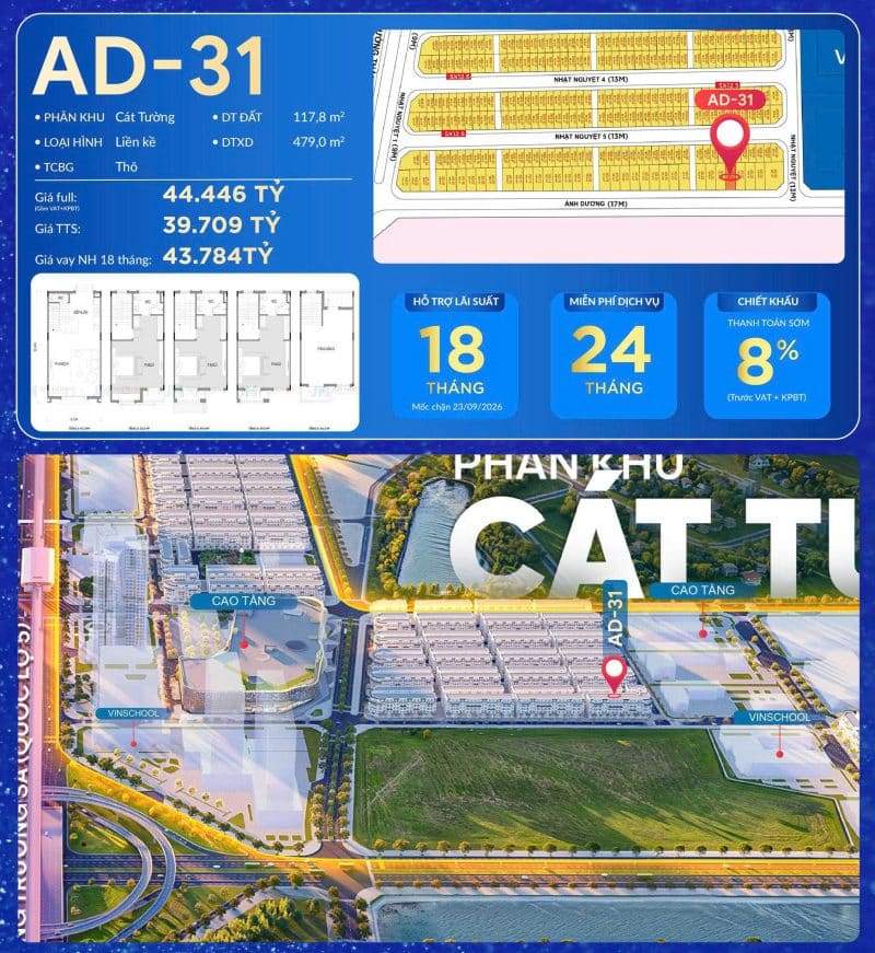 AD-31 - Phân khu Cát Tường - Vinhomes Cổ Loa