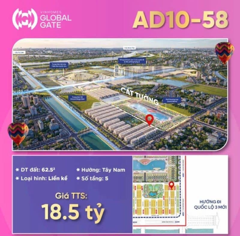 AD10-58 - Phân khu Cát Tường - Vinhomes Cổ Loa