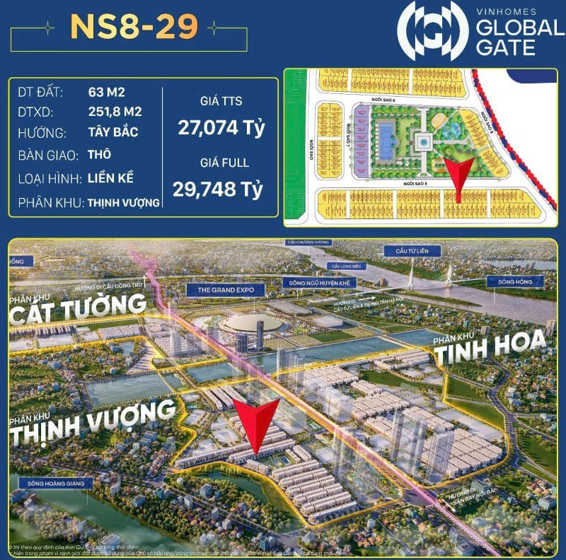 NS8-29 - Phân khu Thịnh Vượng - Vinhomes Cổ Loa