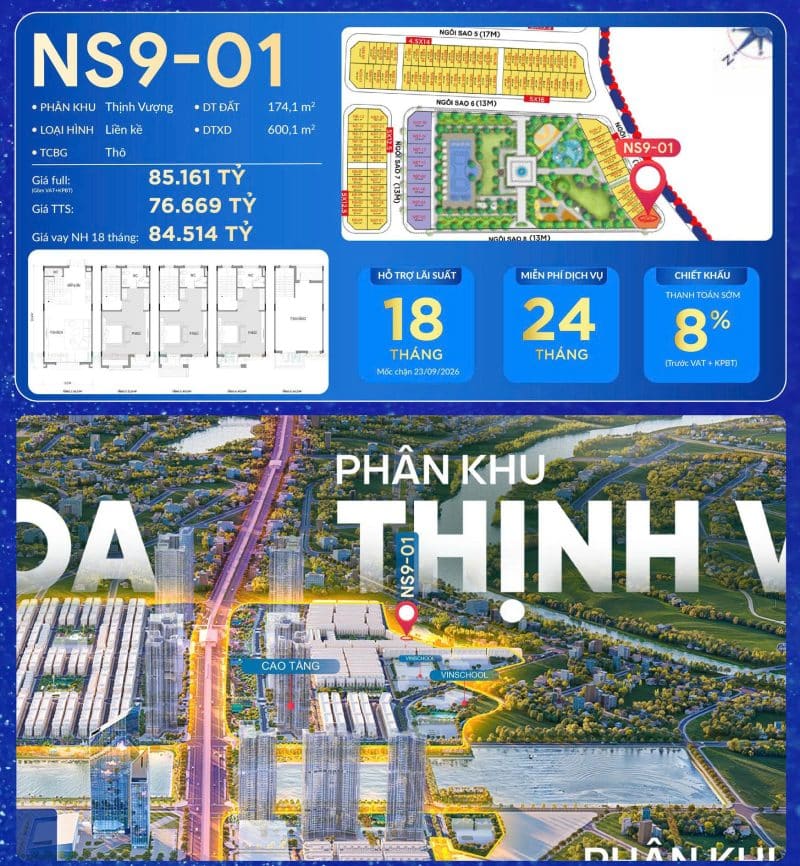 NS9-01 - Phân khu Thịnh Vượng - Vinhomes Cổ Loa