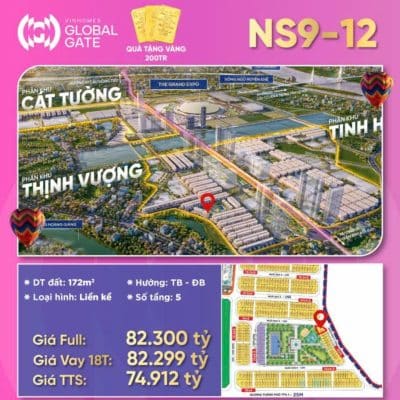 Liền kề NS9-12 - Phân khu Thịnh Vượng - Vinhomes Cổ Loa