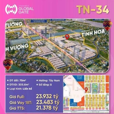 TN-34 - Phân khu Tinh Hoa - Vinhomes Cổ Loa