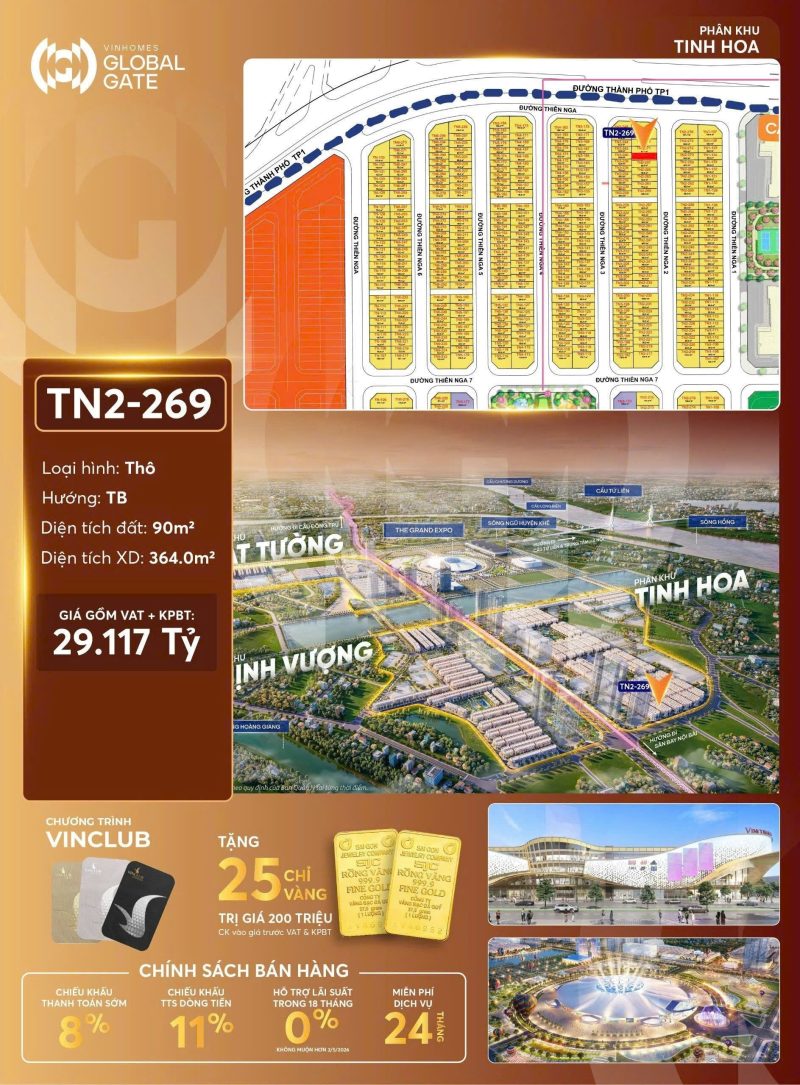 TN2-269 - Phân khu Tinh Hoa- Vinhomes Cổ Loa