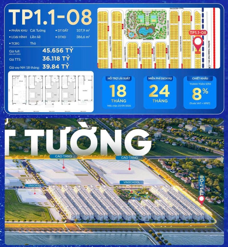 TP1.1-08 - Phân khu Cát Tường - Vinhomes Cổ Loa