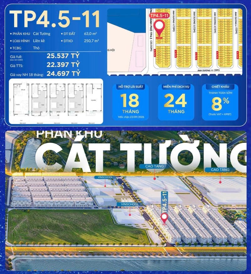 TP4.5-11 - Phân khu Cát Tường - Vinhomes Cổ Loa