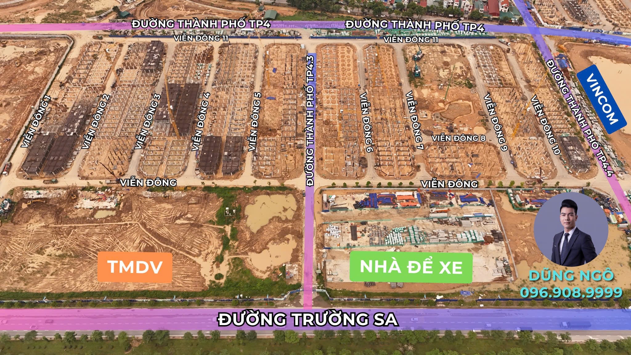 Tiến độ khu thấp tầng phân khu Cát Tường