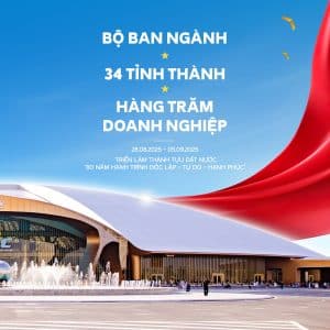Triển lãm thành tựu đất nước gồm các bộ ban nghành và 34 tỉnh thành